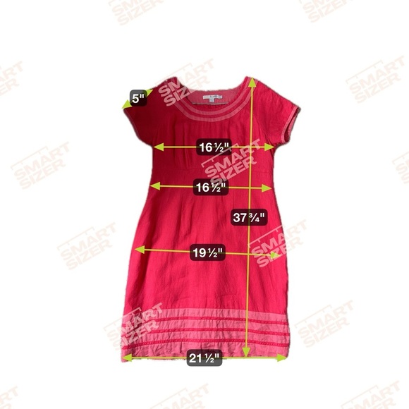 Boden Poppy Red Carousel Linen Dress Size 8P - Picture 6 of 9